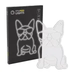 Neoonvalgusti MANTA Manta SNL66WH French Bulldog Valge &mdash; dekoratiivne LED-neoonsilt prantsuse buldogi kujul