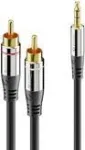 sonero 2x Cinch auf 3.5mm Audio Kabel 1.5m - 3.5mm - M&auml;nnlich - 2 x RCA - M&auml;nnlich - 1,5 m - Schwarz (S-AC600-015)