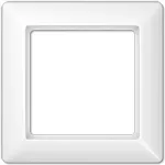 Seina pistikupesa raamiplaat JUNG AS 581 BF WW Valge &mdash; termoplast, 80,5&times;80,5 mm