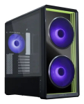 PC-korpus Lian Li Lancool 217 INF Midi Tower &mdash; Must, EATX/ATX/Micro-ATX/Mini-ITX tugi, 2x120 mm ees, 1x140 mm taga, 1&times;3,5 tolli + 8&times;2,5 tolli, karastatud klaas