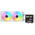 K&otilde;ik-&uuml;hes CPU vedelikjahuti Cougar Poseidon Vistek Pro 240, ARGB, 120 mm ventilaatorid, valge