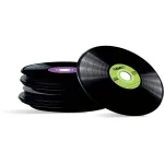 EMTEC Vinyl Look - 10 x CD-R - 700 MB (80 Min) 52x - sinine, kollane, lilla, roheline, roosa - Slim Jewel Case