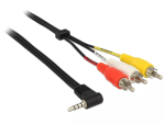 Helikaabel DeLOCK 84724 1.5m 3.5mm 3 x RCA Must