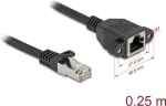 DeLOCK 90773 v&otilde;rgukaabel must 0,25 m Cat6a S/FTP RJ-45