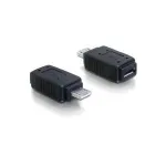 Adapter USB micro-A+B-pesa USB micro A-isasele DeLOCK 65032 Must