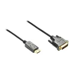 GoodConnections &uuml;henduskaabel DisplayPort-DVI-D 24+1 pistik, Full HD, kullatud kontaktid, CU, must, 1,8m