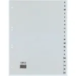 Rexel 25262481 PP vahelehed, A-Z, 20 sakki, A4+ eriti laiad, pol&uuml;prop&uuml;leen (PP), hallid, 246 mm