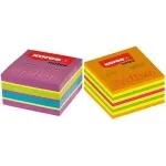 Kores Spring kleepm&auml;rmete kuubik N48464, 75 x 75 mm, lilla/kollane/roheline/sinine