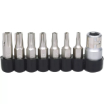 Kruvikeeraja otsakomplekt ks tools 911.1480 8 tk nikkel 25 mm 1/4-tolline vars DIN 3126 ISO 1173 E 6,3