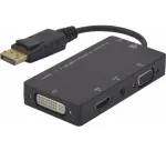 Hypertec 127377-HY videokaabli adapter DisplayPort DVI-D + VGA (D-Sub) + HDMI Must