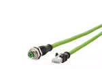 V&otilde;rgukaabel METZ CONNECT 142M2X25020 2m Cat6a roheline RJ-45 M12