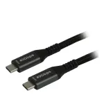 Synergy21 USB4 kaabel USB-C &ndash; USB-C 2,0 m must punutud 40 Gbps 240 W Gen 3x2 E-Marker kiip