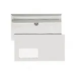 Bong Envelopes 125x235mm Self-Adhesive Window Ultra White Compact Box 1000 Pieces