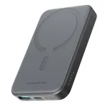 JOYROOM JR-W020 Mini Power Bank 5000mAh 20W USB-A USB-C Wireless Charging - Must + USB-C kaabel