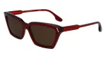 Victoria Beckham VB661S5716610 Naiste ruudukujulised atsetaatp&auml;ikeseprillid - Red Havana 57mm