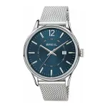 BREIL TW1560 meeste kvartskell 44mm must sihverplaat nahkrihm