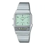 CASIO AQ-800E-3AEF Unisex Digital-Analog Watch 32mm Green Dial Silver Stainless Steel