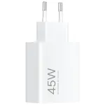 Xiaomi BHR07SLEU 45 W Turbo Charging toiteadapter, USB-A, HyperCharge, EL-pistik, valge