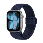 Crong Wave Band Punutud Kangast Kellarihm Apple Watch 38/40/41/42 mm (tumesinine)