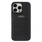 Audi kunstnahast k&otilde;va &uuml;mbris Apple iPhone 16 Pro Max 6,9 inch jaoks - must