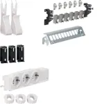 HAGER UM00M1 multimeediumi jaotuskomplekt 3 Schuko pistikupesa ja 12 RJ45 Cat.6 patch-portidega, 24 TE