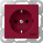 Gira 4453108 Schuko pistikupesa suurendatud puutekaitsega, punane