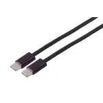 S CONN MAXIMUM CONNECTIVITY USB-C laadimiskaabel, 2.0, 60W, must, tekstiil, 3m (14-21045)