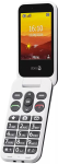 Doro Leva L20 4G klapptelefon, 2,8 tolli, must/valge