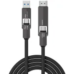 USB4 HDMI kaabel 4smarts ComboCord 240W 1,5 m &ndash; USB4-lt HDMI-le, 240W toiteedastus, 1,5 m pikkus