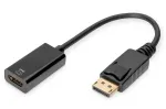 DIGITUS DP - HDMI kaabel 20 cm must DP - HDMI t&uuml;&uuml;p A M/F HDMI 2.0