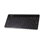 Perixx PERIBOARD-409 H, DE, Mini USB-klaviatuur, 2 jaoturit, must