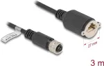 V&otilde;rgukaabel DeLOCK M12 80454 RJ45 Cat5e 3m Must