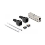 DeLOCK RJ45 pistikupesa LSA&ndash;LSA Cat.8.1 t&ouml;&ouml;riistavaba must