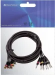 Audio snake kaabel Omnitronic 8&times;RCA to 8&times;1/4 inch mono jack, 15 m, mudel 30304748