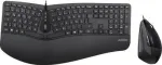 Perixx PERIDUO-505B, DE, klaviatuuri- ja hiirekomplekt, USB-kaabel, ergonoomiline, must (PERIDUO-505B)