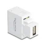 Seina keystone-moodul DELOCK USB-A laadimispordiga 5 W, valge