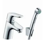 Hansgrohe Focus E2 musta juuksev&auml;rvi kraan