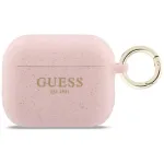 Guess silikoonist glitters&auml;ra r&otilde;ngaga &uuml;mbris AirPods Pro 3-le, roosa