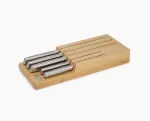 Joseph Joseph Elevate SST noasetikomplekt sahtlisse paigutatava bambusest hoiualusega, 6-osaline, h&otilde;bedane/beige 10563