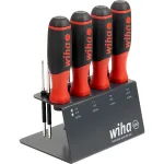 WIHA SoftFinish Kruvikeeraja otsahoidikuga 1/4 inch (must/punane, p&ouml;&ouml;rdmehhanismiga)