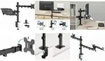 LogiLink BP0220 Monitori ja s&uuml;learvuti lauakinnitus, 17 tolli-32 tolli, 10kg monitor, 9kg s&uuml;learvuti, must