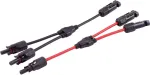 SHIVERPEAKS PV4 T-adapteri kaablikomplekt, 2-&uuml;heks, 4 mm&sup2;, punane/must, 30 cm (BS02-21022)
