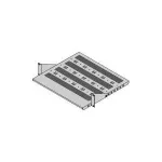 SCHROFF 19-tolline fikseeritud riiul, 430 x 400 mm kasutatav ala, helehall RAL 7035, 1U, 25 kg koormus