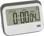 TFA Dostmann 38.2052.02 digitaalne taimer koos stopperi ja &auml;ratuskellaga, valge/hall