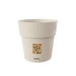 STEFANPLAST Ethica &uuml;mmargune lillepott koos alusega, valge, 25 cm l&auml;bim&otilde;&otilde;t, 25 cm k&otilde;rgus, 12,3 L, UV- ja k&uuml;lmakindel pol&uuml;prop&uuml;leen, sise-/v&auml;liskasutuseks