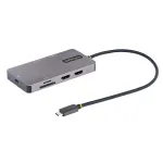 StarTech.com USB C multipordiadapter, kahe HDMI-videoga, 4K 60Hz, 2-pordiline 5Gbps USB-A jaotur, 100W toiteedastuse l&auml;bivool/GbE/SD/MicroSD, 12-tolline/30cm kaabel, reisidokk, s&uuml;learvuti dokkimisjaam