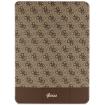 Guess GUFCP12PS4SGW &uuml;mbris Apple iPad Pro 12.9 jaoks (2020/2021/2022, 4./5./6. p&otilde;lvkond), 4G Stripe Allover, pruun