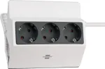 Brennenstuhl 1150070, 3 m, 3 vahelduvvooluv&auml;ljundit, siseruumidesse, IP20, antratsiit, valge, 16 A