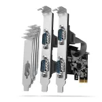 Axagon PCEA-S4N PCIe - 4x jadaporti 250 kbps adapter SP ja LP klambritega