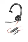 HP Poly Blackwire 3310 monofooniline peakomplekt, Microsoft Teams sertifitseeritud, USB-C + USB-C/A adapter